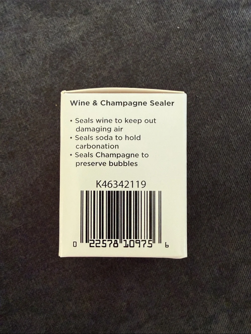 Rabbit- Champagne and Wine Sealer, Dark Silver